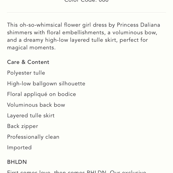 Princess Daliana High/low flower girl dress - Picture 8 of 8